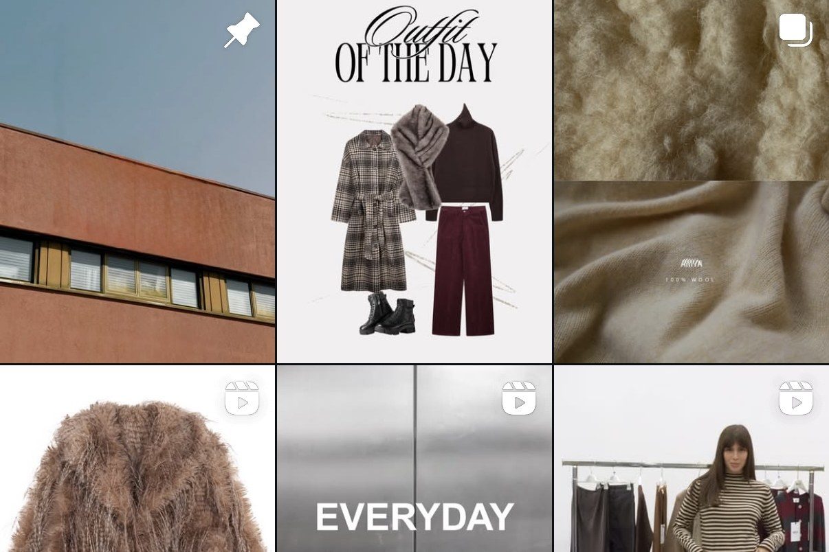 Fashion account feed after AVAIA's content system
