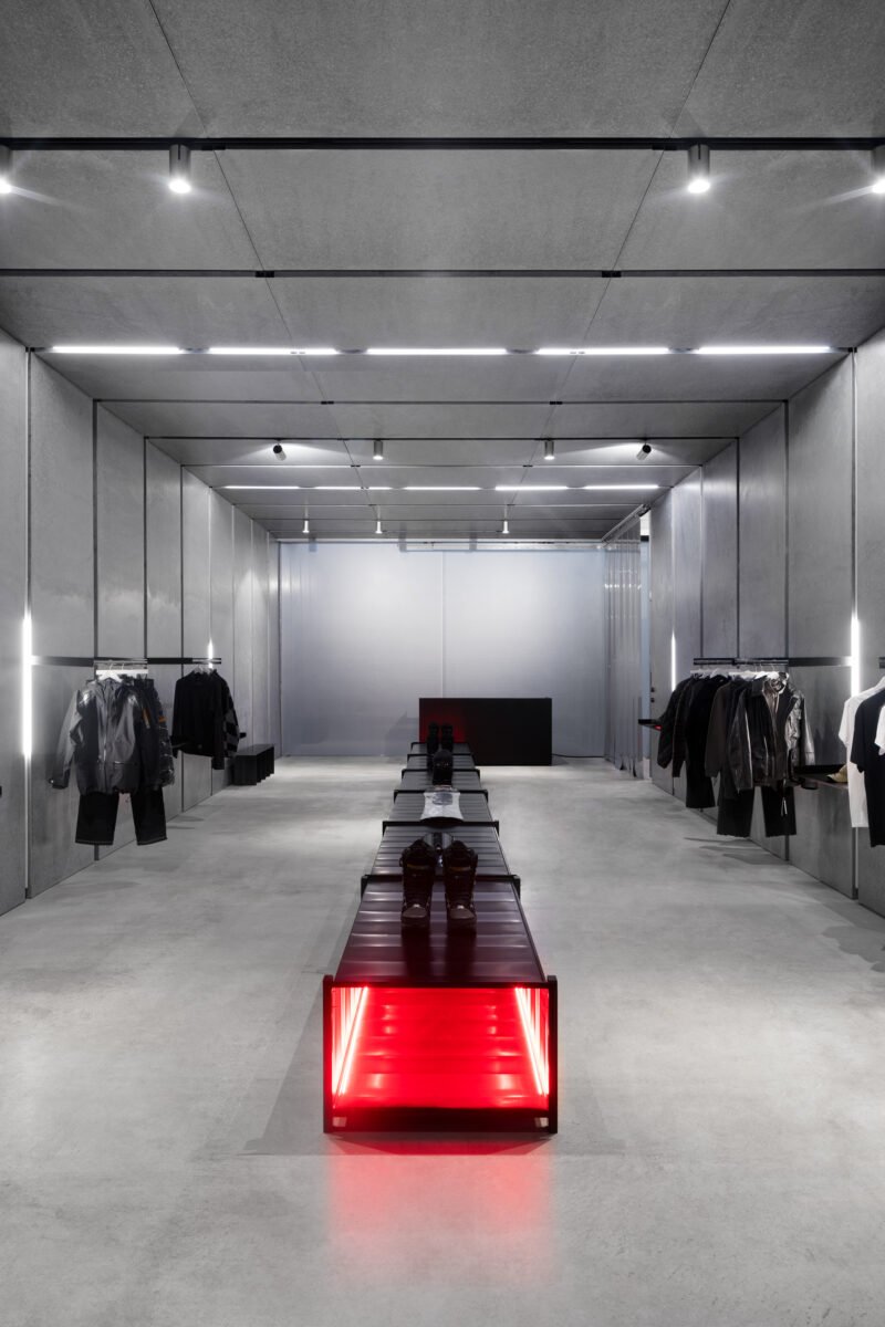 After: finished showroom interior